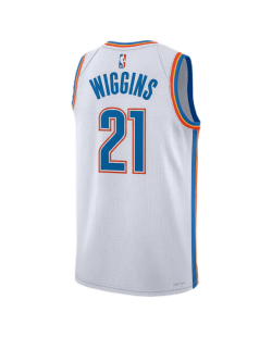 Aaron Wiggins #21 Maillot de l'association blanche Thunder d'Oklahoma City