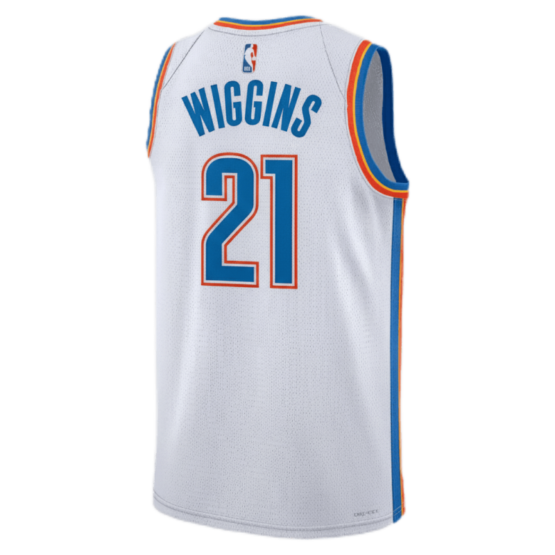 Aaron Wiggins #21 Maillot de l'association blanche Thunder d'Oklahoma City