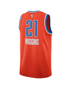 Aaron Wiggins #21 Maillot de déclaration orange Thunder d'Oklahoma City