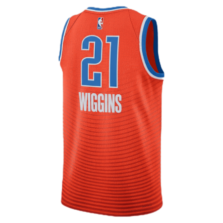 Aaron Wiggins #21 Maillot de déclaration orange Thunder d'Oklahoma City