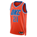 Aaron Wiggins #21 Maillot de déclaration orange Thunder d'Oklahoma City