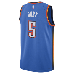 Luguentz Dort #5 Maillot d'icône bleu Thunder d'Oklahoma City