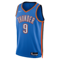 Alex Caruso #9 Maillot d'icône bleu Thunder d'Oklahoma City