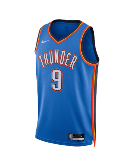 Alex Caruso #9 Maillot d'icône bleu Thunder d'Oklahoma City