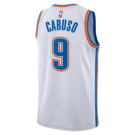 Alex Caruso #9 Maillot d'association blanc du Thunder d'Oklahoma City