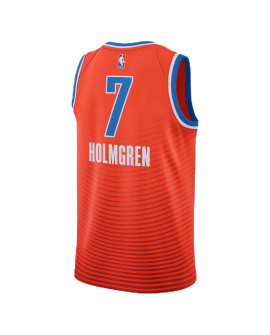 Chet Holmgren #7 Maillot de déclaration orange Thunder d'Oklahoma City