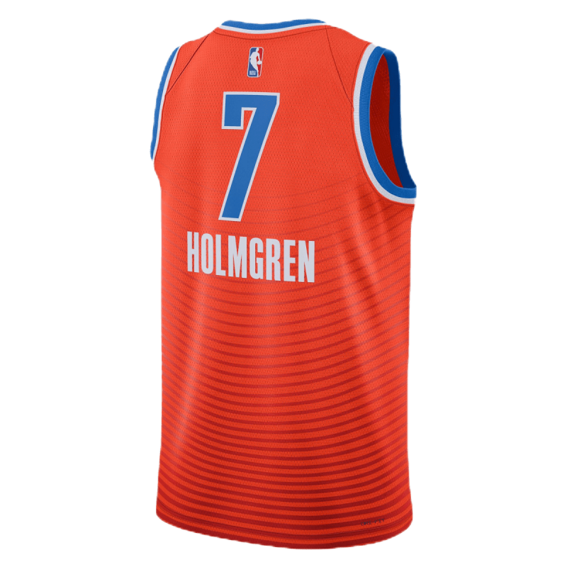 Chet Holmgren #7 Maillot de déclaration orange Thunder d'Oklahoma City
