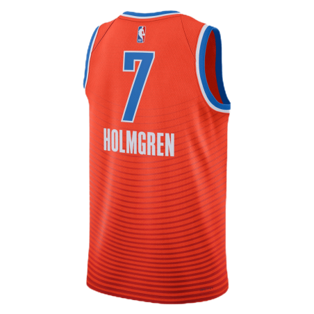 Chet Holmgren #7 Maillot de déclaration orange Thunder d'Oklahoma City