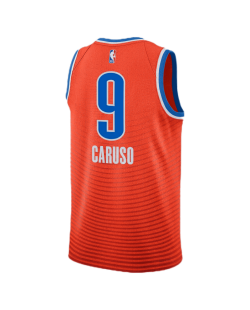 Alex Caruso #9 Maillot de déclaration orange Thunder d'Oklahoma City