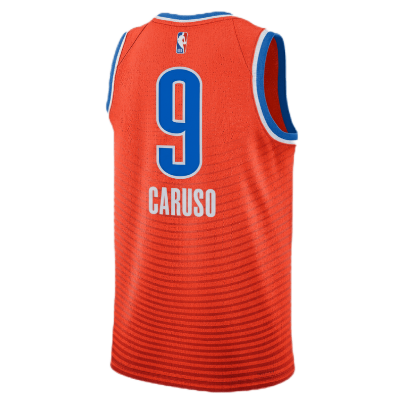 Alex Caruso #9 Maillot de déclaration orange Thunder d'Oklahoma City