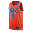 Alex Caruso #9 Maillot de déclaration orange Thunder d'Oklahoma City