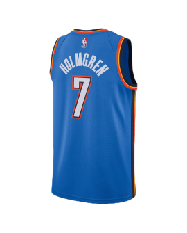 Chet Holmgren #7 Maillot d'icône bleu Thunder d'Oklahoma City
