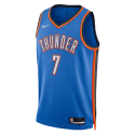 Chet Holmgren #7 Maillot d'icône bleu Thunder d'Oklahoma City