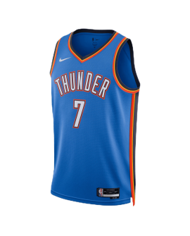 Chet Holmgren #7 Maillot d'icône bleu Thunder d'Oklahoma City