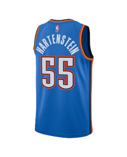 Isaiah Hartenstein #55 Maillot d'icône bleu Thunder d'Oklahoma City