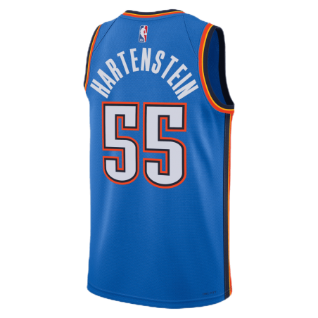 Isaiah Hartenstein #55 Maillot d'icône bleu Thunder d'Oklahoma City