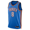 Jalen Williams #8 Maillot d'icône bleu Thunder d'Oklahoma City