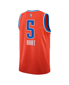 Luguentz Dort #5 Maillot de déclaration orange Thunder d'Oklahoma City
