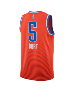 Luguentz Dort #5 Maillot de déclaration orange Thunder d'Oklahoma City