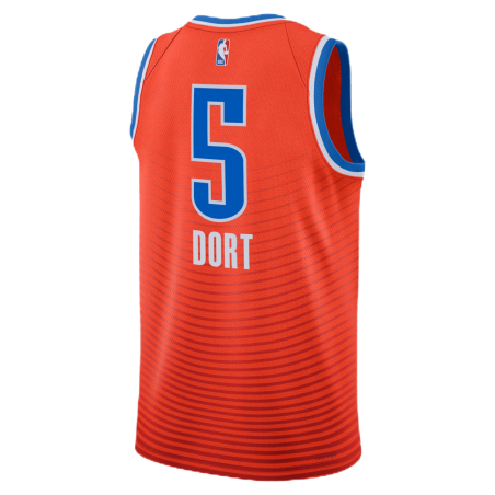 Luguentz Dort #5 Maillot de déclaration orange Thunder d'Oklahoma City