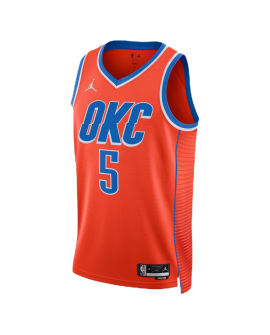 Luguentz Dort #5 Maillot de déclaration orange Thunder d'Oklahoma City