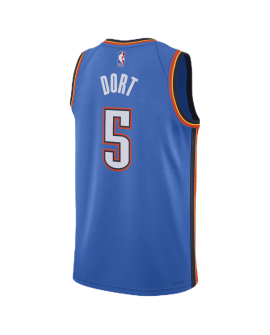 Luguentz Dort #5 Maillot d'icône bleu Thunder d'Oklahoma City