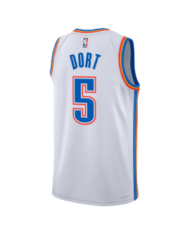 Luguentz Dort #5 Maillot d'association blanc Thunder d'Oklahoma City