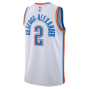 Shai Gilgeous-Alexander #2 Maillot de l'Association Thunder White d'Oklahoma City