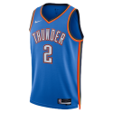 Shai Gilgeous-Alexander #2 Maillot d'icône bleu Thunder d'Oklahoma City