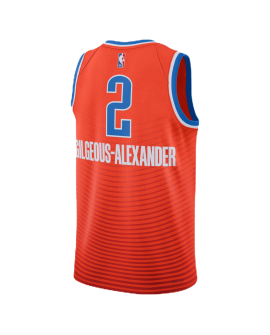 Shai Gilgeous-Alexander #2 Maillot de déclaration orange Thunder d'Oklahoma City