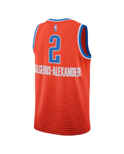Shai Gilgeous-Alexander #2 Maillot de déclaration orange Thunder d'Oklahoma City