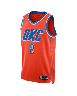 Shai Gilgeous-Alexander #2 Maillot de déclaration orange Thunder d'Oklahoma City
