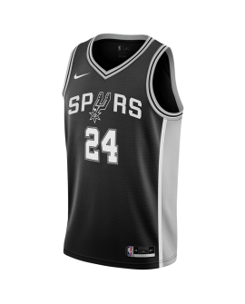 Devin Vassell #24 Maillot Icône Noir San Antonio Spurs