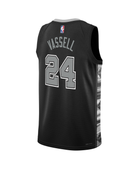 Devin Vassell #24 Maillot de déclaration noir San Antonio Spurs