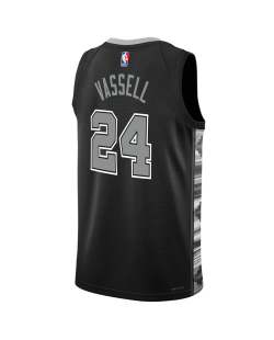 Devin Vassell #24 Maillot de déclaration noir San Antonio Spurs