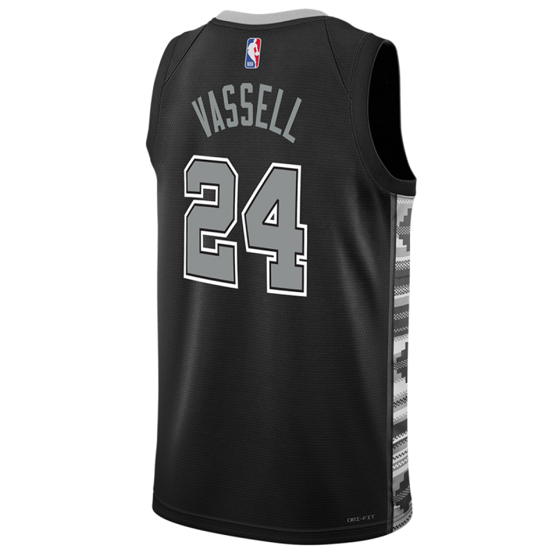 Devin Vassell #24 Maillot de déclaration noir San Antonio Spurs