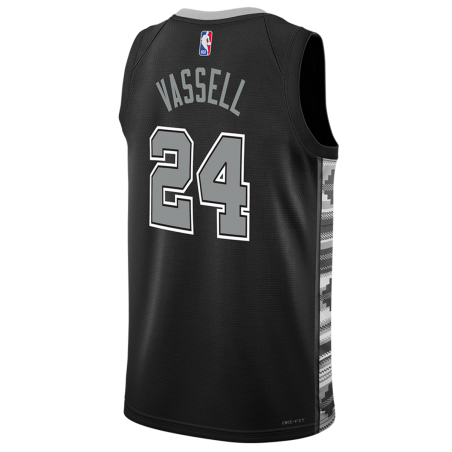 Devin Vassell #24 Maillot de déclaration noir San Antonio Spurs
