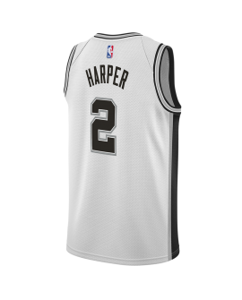 Dylan Harper #2 Maillot blanc de l'association San Antonio Spurs