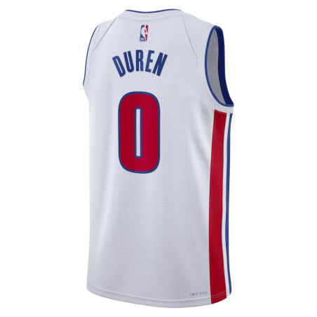 Jalen Duren #0 Maillot blanc de l'association des Detroit Pistons