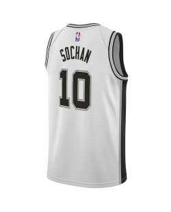 Jeremy Sochan #10 Maillot blanc de l'association des San Antonio Spurs