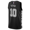 Jeremy Sochan #10 Maillot de déclaration noir San Antonio Spurs