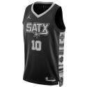 Jeremy Sochan #10 Maillot de déclaration noir San Antonio Spurs