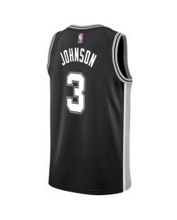 Keldon Johnson #3 Maillot Icône Noir San Antonio Spurs