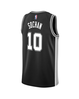 Jeremy Sochan #10 Maillot Icône Noir San Antonio Spurs