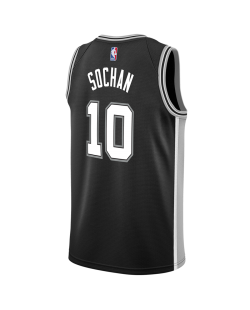 Jeremy Sochan #10 Maillot Icône Noir San Antonio Spurs