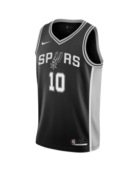 Jeremy Sochan #10 Maillot Icône Noir San Antonio Spurs