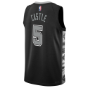 Stephon Castle #5 Maillot de déclaration noir San Antonio Spurs