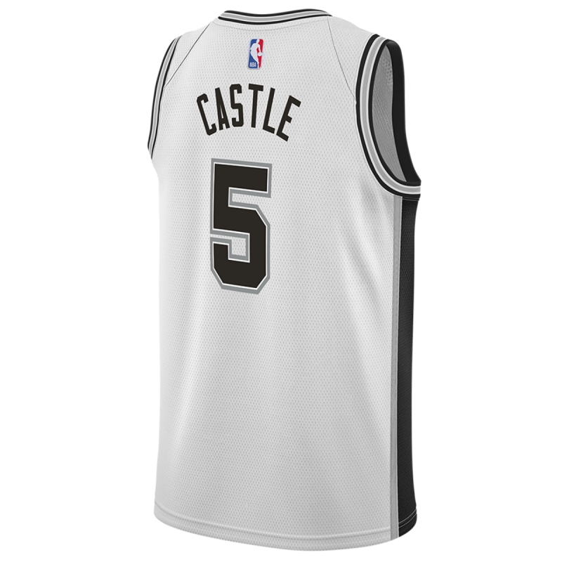 Stephon Castle #5 Maillot de l'association blanche des San Antonio Spurs