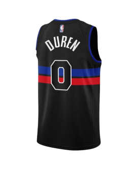 Jalen Duren #0 Maillot de déclaration noir des Detroit Pistons