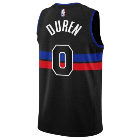 Jalen Duren #0 Maillot de déclaration noir des Detroit Pistons